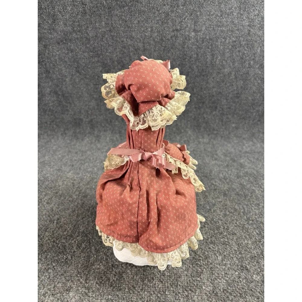 Vintage 1980's Goose  Toilet Paper Roll Cover Hand Made Dusty Pink Cottagecore
